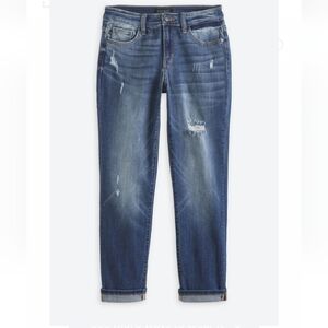 Judy Blue low rise boyfriend distressed jean size 14
